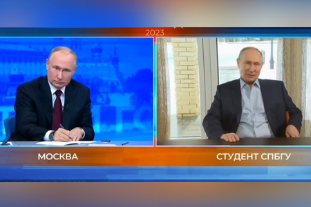 Cum a reacţionat Putin faţă în faţă cu "sosia" sa produsă de AI - VIDEO