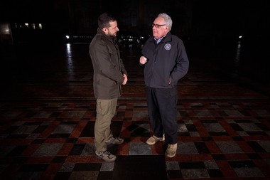 Volodimir Zelenski şi Howard Buffett au dezvelit o placă dedicată filantropului american, în Kiev