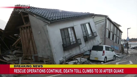 Bilanţul cutremurului din Japonia a ajuns la 84 de morţi şi 79 de dispăruţi 