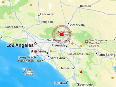 Cutremur de magnitudinea 4,1 în sudul Californiei, în munţi, la est de Los Angeles
