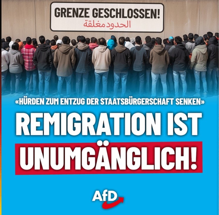 Extrema dreaptă germană ar pregăti expulzarea în masă a imigranţilor, chiar dacă au cetăţenie germană, susţine un site de investigaţii. Alternativa pentru Germania (AfD) neagă