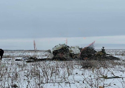 UPDATE-Un Iliuşin-76 rus se prăbuşeşte la Belgorod cu 65 de prizonieri militari ucraineni la bord. Ei urmau să fie eliberaţi într-un schimb, anunţă Moscova. Statul Major ucrainean spune că avionul transporta sisteme S-300. Presa ucraineană scrie că a fost