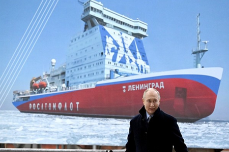 Putin lansează construcţia spărgătorului nuclear de gheaţă Leningrad, pe şantierele de la Sankt Petersburg, înaintea marcării a 80 de ani de la eliberarea Leningradului în al Doilea Război Mondial