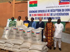 Burkina Faso primeşte o donaţie de 25.000 de tone de grâu de la Rusia, promisă de Putin în vară