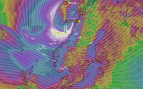 O nouă „bombă ciclonică” se îndreaptă către Europa. Furtuna Ingunn are puterea devastatoare a unui uragan