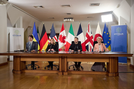 Ucraina contează pe sprijinul G7 pentru susţinerea şi continuarea succesului în război, anunţă Zelenski