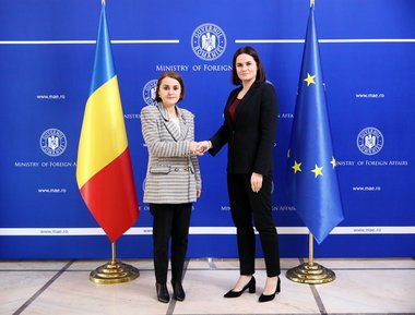 Liderul opoziţiei belaruse, Sviatlana Tsikhanouskaya, în vizită la Bucureşti / A mulţumit României pentru sprijinul politic şi concret, constând în fonduri pentru societatea civilă şi media independente belaruse