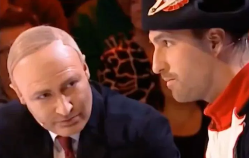 Un scheci belgian ”Napo-Macron” versus Putin face furori pe reţele de socializare