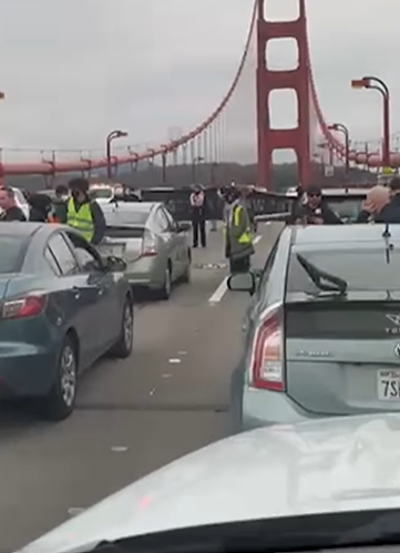 Un protest pro-palestinian a blocat podul Golden Gate din San Francisco
