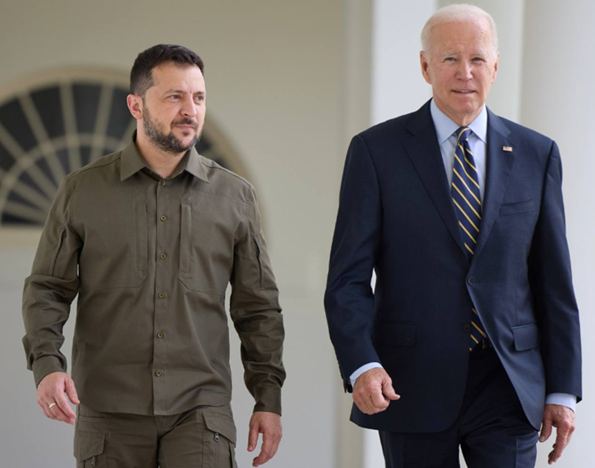 Biden îi promite lui Zelenski la telefon să trimită ”rapid” ajutorul militar aprobat de Camera Reprezentanţilor, majoritar republicană, după ce este aprobat în Senat. Biden convine cu von der Leyen că că este ”vital” ca Ucraina să fie susţinută în continuare