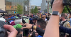 Candidata ecologistă la fotoliul de la Casa Albă Jill Stein, arestată la o manifestaţie propalestiniană în campusul Universităţii Washington din St Louis, în Missouri. Ea denunţă un ”genocid”, manifestanţii cer SUA să sancţioneze Israelul