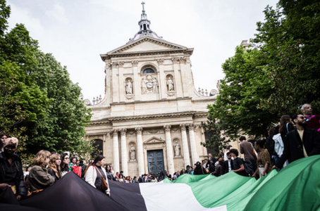 Sindicate franceze din învăţământul superior şi studenţeşti şi Liga Drepturilor Omului trag un semnal de alarmă ”sinistru” privind libertatea universitară şi denunţă o ”reprimare” a libertăţii de exprimare a unor mobilizări studenţeşti în favoarea Palesti