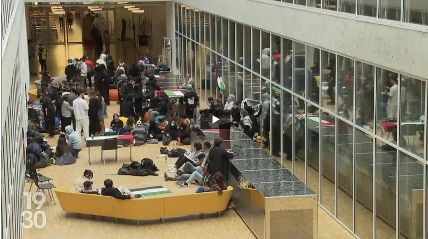 Elveţia: Aproximativ o sută de studenţi pro-palestinieni au ocupat o sală de la Universitatea din Lausanne