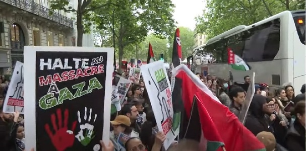 O nouă manifestaţie la Paris împotriva războiului din Gaza - VIDEO