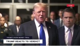 Primele declaraţii ale lui Donald Trump, roşu la faţă după aflarea verdictului de vinovăţie în procesul banilor tăinuiţi de la New York: \