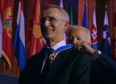 Jens Stoltenberg, decorat de Joe Biden cu Medalia Libertăţii în faţa liderilor NATO