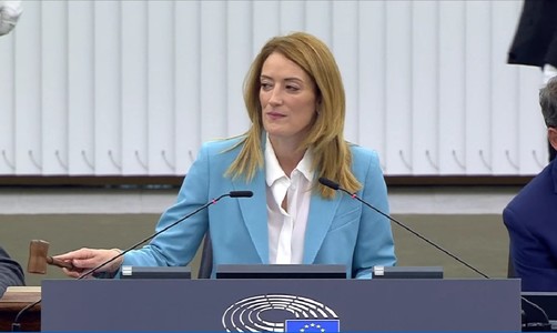 UPDATE - Roberta Metsola a fost realeasă în funcţia de preşedinte al Parlamentului European cu o majoritate largă