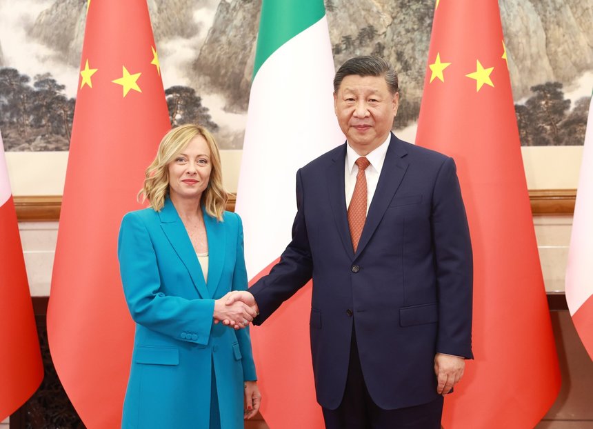 Giorgia Meloni, la Beijing: Susţinerea de către China a efortului de război al Rusiei este o sursă de "mari fricţiuni"