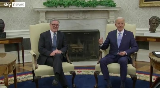 Premierul britanic Keir Starmer se află la Washington pentru discuţii cu Joe Biden despre utilizarea rachetelor în Ucraina