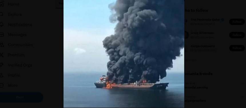 Incendiu pe un petrolier german cu 640 de tone de petrol la bord în Golful Mecklembourg, la Marea Baltică, în apropierea portului Rostock. Şapte marinari, salvaţi de la bord