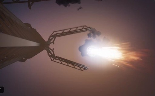 UPDATE - SpaceX reuşeşte o manevră spectaculoasă: să prindă din zbor o parte din mega-racheta sa Starship - VIDEO
