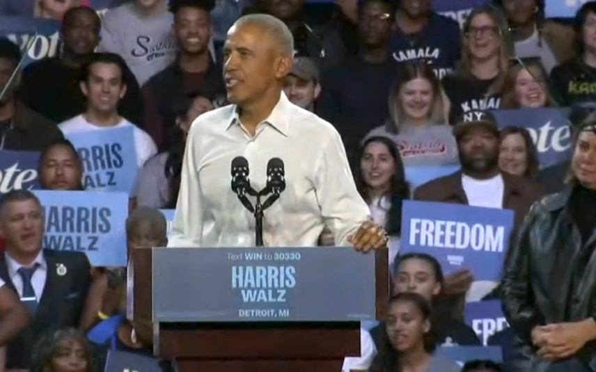 Barack Obama a cântat versuri din melodia „Lose Yourself” a lui Eminem la un miting în sprijinul Kamalei Harris/ VIDEO
