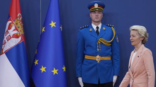 Ursula von der Leyen îşi anulează o întâlnire cu premierul sârb Milos Vucevic, care tocmai se întâlnise cu ministrul rus al Dezvoltării Economice Maxim Reşetnikov, prezent la Belgrad la conducerea unei delegaţii