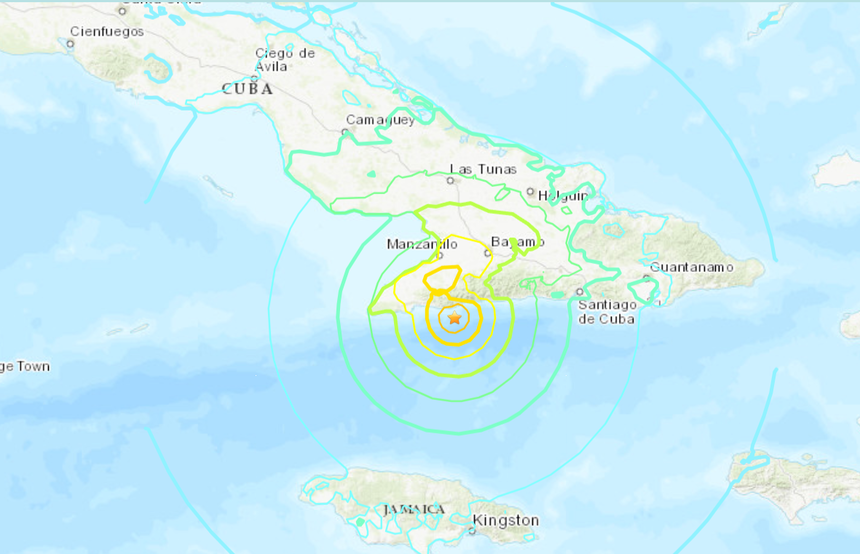 UPDATE - Două cutremure puternice s-au produs la mică adâncime în sud-vestul Cubei, la interval de o oră