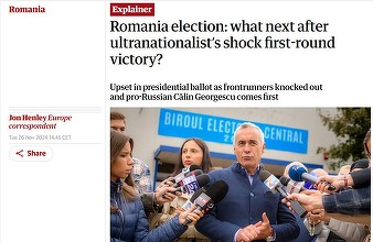 The Guardian: Alegătorii din România sunt furioşi. Ce urmează după victoria şocantă a ultranaţionalistului în primul tur? Voturile vor fi urmărite îndeaproape la Bruxelles şi în rândul aliaţilor