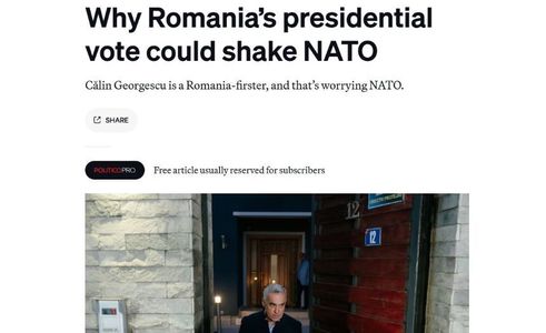 POLITICO: De ce votul prezidenţial din România ar putea zgudui NATO