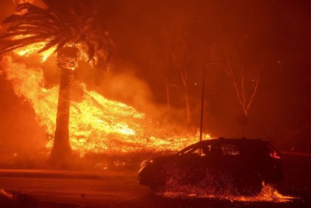 Incendiu puternic de vegetaţie în Malibu – Ordin de evacuare pentru mai multe zone / Dick Van Dyke şi Cher, printre miile de persoane care fug din calea focului - FOTO / VIDEO