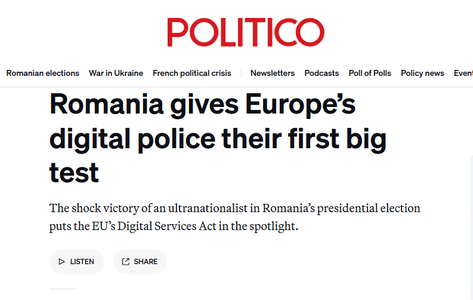 POLITICO: România pune la grea încercare poliţia digitală a Europei