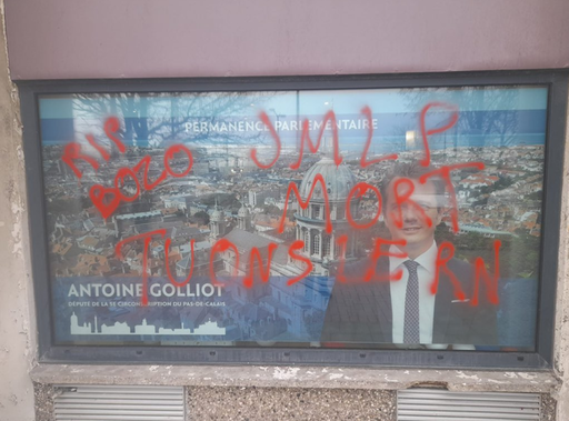 Biroul unui deputat francez de extremă dreapta din cadrul RN din Pas-de-Calais, vandalizat după moartea lui Jean-Marie Le Pen