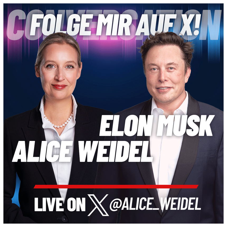 Elon Musk s-a folosit de o discuţie livestream pe X cu şefa partidului de extremă dreapta AfD pentru a-i amplifica opiniile înainte de alegerile din Germania