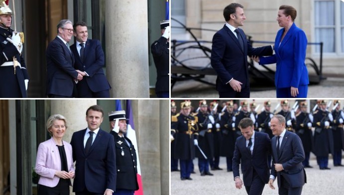 Emmanuel Macron a vorbit cu Donald Trump la telefon înainte ca liderii europeni şi şeful NATO să se reunească la Palatul Elysee pentru o întâlnire de criză consacrată Ucrainei. Divergenţele deja au apărut în Europa