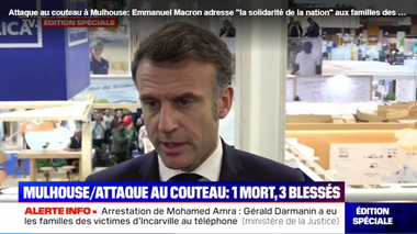 Macron evocă, la Salonul Agriculturii, la Paris, un ”act de terorism” ”islamist” ”care nu ridică nicio îndoială” în atacul cu cuţitul de la Mulhouse