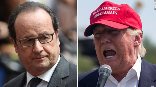 ”Trebuie să-i facem rău, foarte rău” lui Trump, le cere François Hollande europenilor şi-l cataloghează ”indecent şi insolent”. ”Vrea bani, deci trebui lovit acolo unde-l doare cel mai tare”. ”Nu mai este aliatul nostru”, ci al lui Putin şi Kim, avertizea