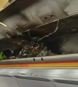 Cabina unui avion al companiei Hong Kong Airlines a luat foc în timpul zborului - VIDEO