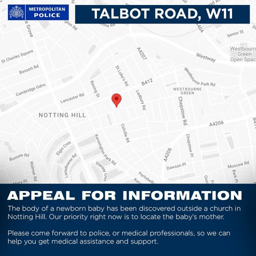 Trupul unui nou-născut, găsit într-o pungă în faţa unei biserici din Londra