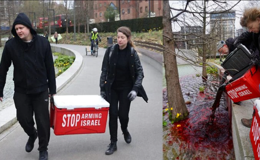 Activişti Greenpeace, arestaţi după o acţiune la Ambasada SUA la Londra. Ei au vărsat un colorant roşu într-un bazin în afara ambasadei, în semn de protest faţă vânzarea de armament Israelului, împotriva căruia ONG-ul cere un embargo al armamentului