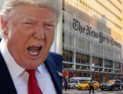 Trump ”studiază îndeaproape” o acţiune în justiţie împotriva The New York Times, pe care-l acuză de ”amestec, inclusiv în alegeri”. El acuză presa că este ”bolnavă” şi consideră că trebuie anchetată de ”fraudă electorală”. ”Nişte criminali pesimişti” care