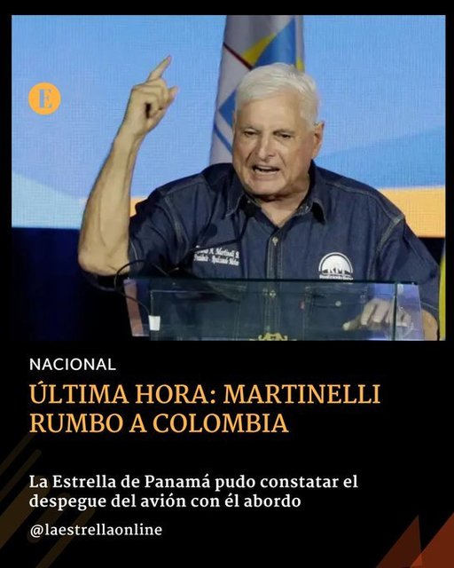 Fostul preşedinte panamez Martinelli a obţinut azil în Columbia. El a părăsit ambasada statului Nicaragua din Ciudad de Panama