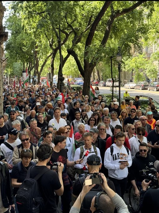 Liderul opoziţiei din Ungaria Peter Magyar a pornit miercuri într-un marş spre România pentru a protesta faţă de apropierea lui Viktor Orban de George Simion