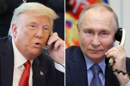 Trump şi Putin au discutat la telefon peste două ore, un ”apel telefonic” ”evident important”, consideră Kremlinul. Rusia vrea ”bineînţeles””să-şi atingă obiectivele” în Ucraina ”prin mijloace politice şi diplomatice”, anunţă Peskov