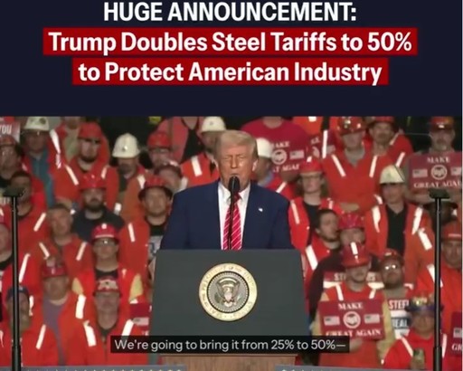 Trump şochează din nou: anunţă că intenţionează să dubleze tarifele la oţel şi aluminiu, la 50%, începând din 4 iunie - VIDEO