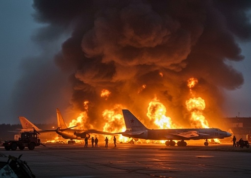 Ucraina desfăşoară o operaţiune ”de amploare” împotriva aviaţiei militare în Rusia, anunţă SBU. Peste 40 de avioane, atinse, în baze aeriene 