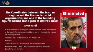 Israelul a ucis un comandant de rang înalt al Gărzii Revoluţionale din Iran, Saeed Izadi; Schimb de atacuri între cele două state şi avertismente nucleare