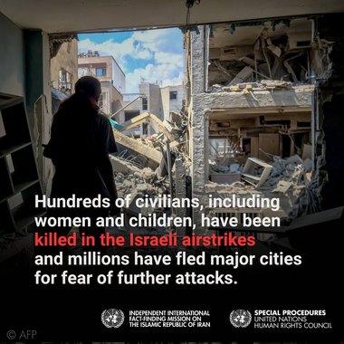 Misiunea ONU: Unele atacuri israeliene asupra Iranului par să fi încălcat dreptul internaţional