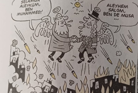 Patru jurnalişti arestaţi la Istanbul, din cauza unei caricaturi a profetului Mahomed. Manifestanţi furioşi atacă un bar, la Istanbul, frecventat de angajaţi ai revistei satirice Leman, care a publicat caricatura, şi se ciocnesc cu poliţia