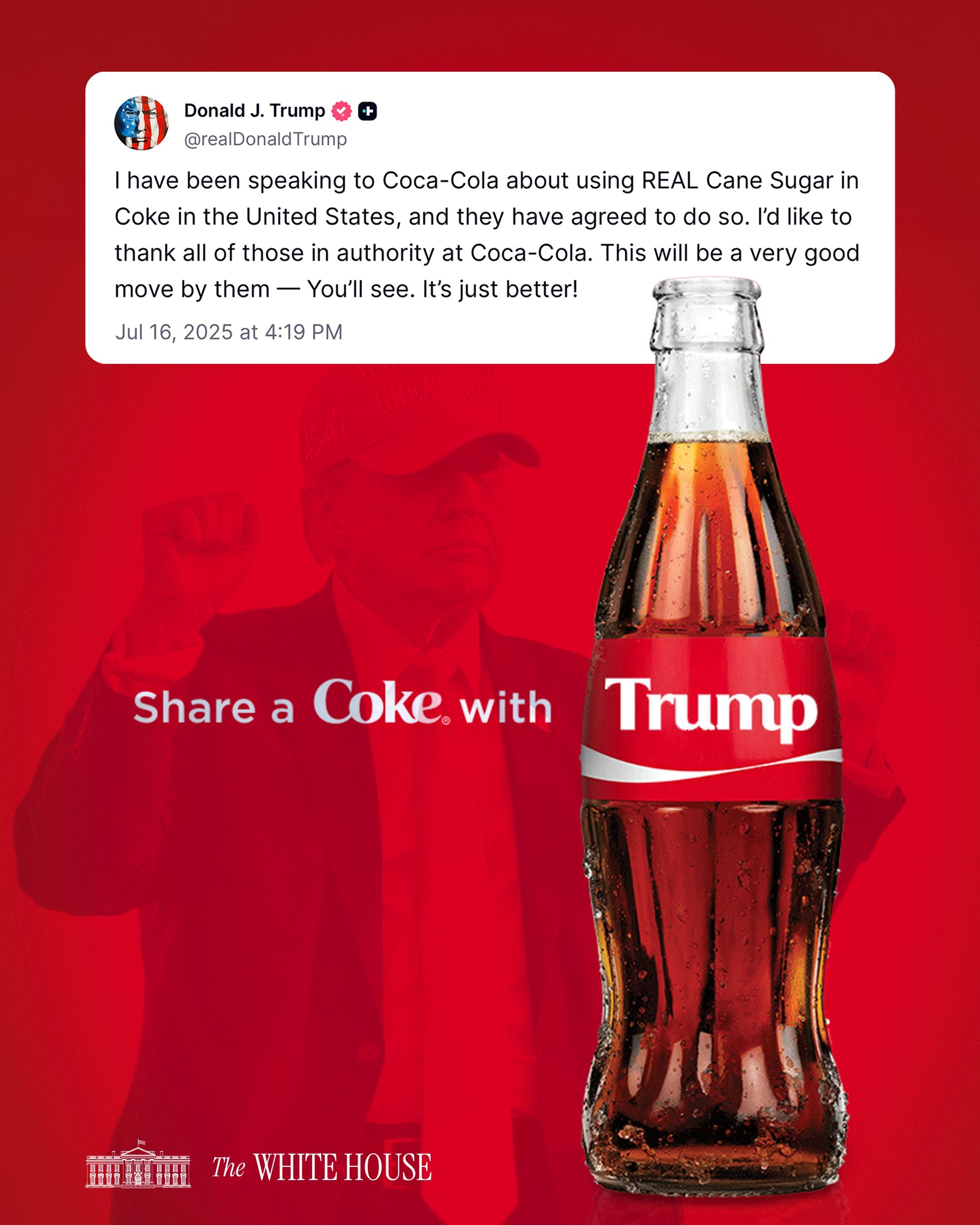 Coca-Cola va folosi zahăr adevărat în băutura sa emblematică din SUA, susţine Trump. Compania nu confirmă. De ce ar fi o problemă